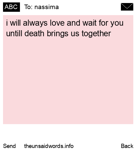 unsent message to nassima