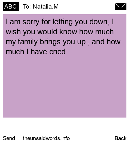 unsent message to Natalia.M