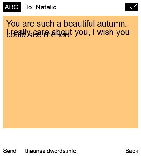 unsent message to Natalio