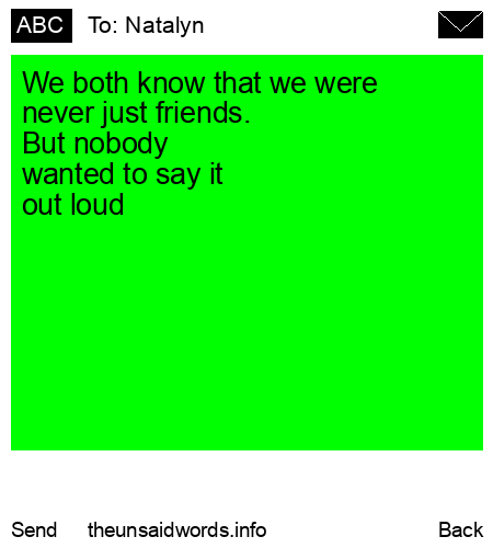 unsent message to Natalyn