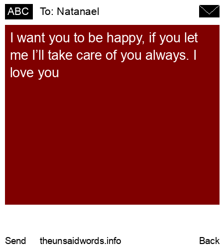 unsent message to Natanael