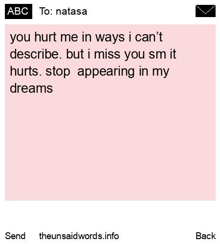 unsent message to natasa