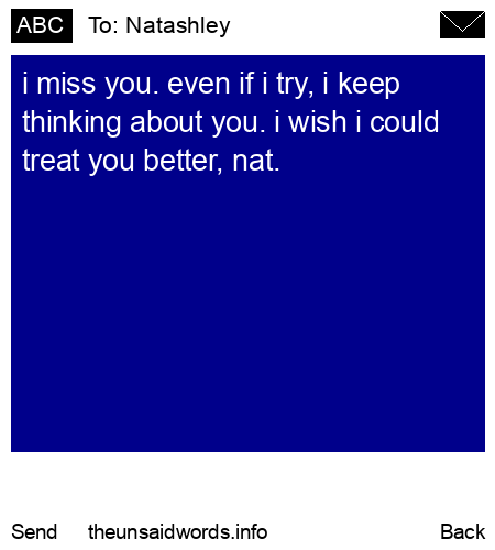 unsent message to Natashley 