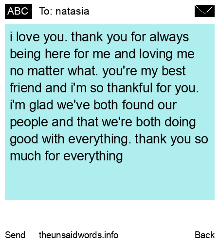 unsent message to natasia