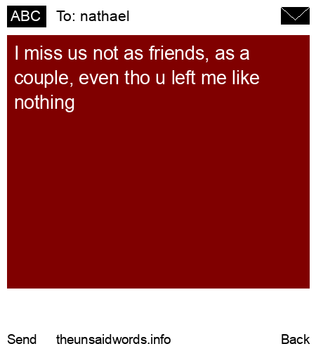 unsent message to nathael