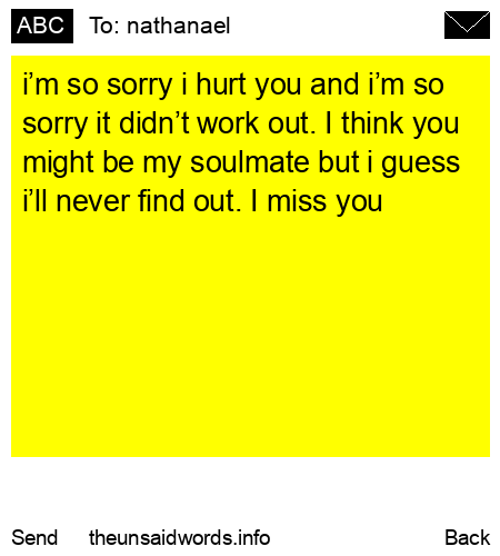 unsent message to nathanael