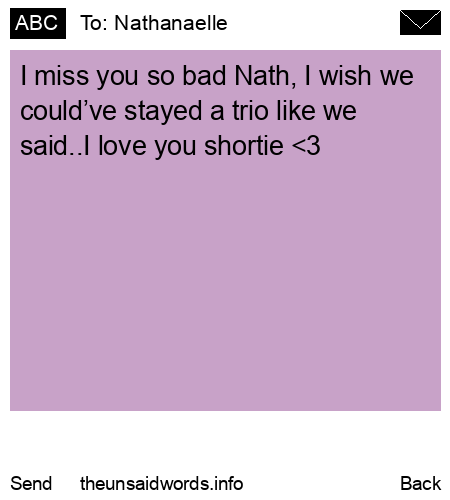 unsent message to Nathanaelle
