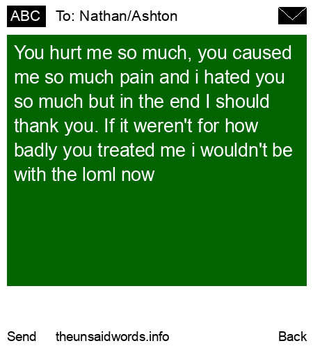 unsent message to Nathan/Ashton