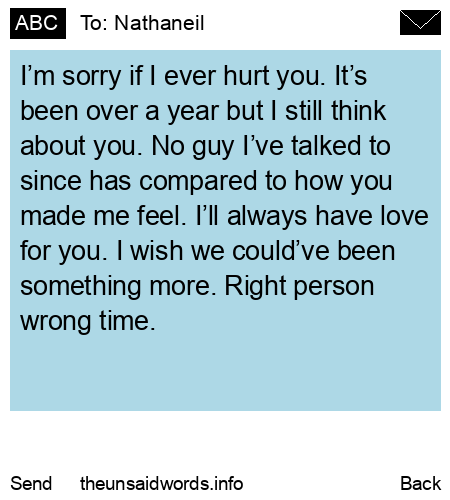 unsent message to Nathaneil