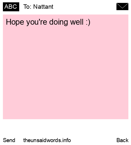 unsent message to Nattant