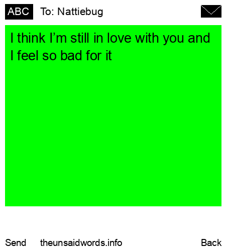 unsent message to Nattiebug