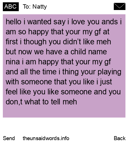 unsent message to Natty