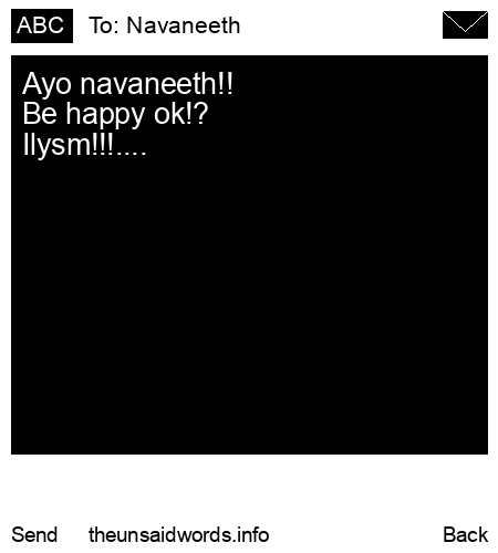 unsent message to Navaneeth 