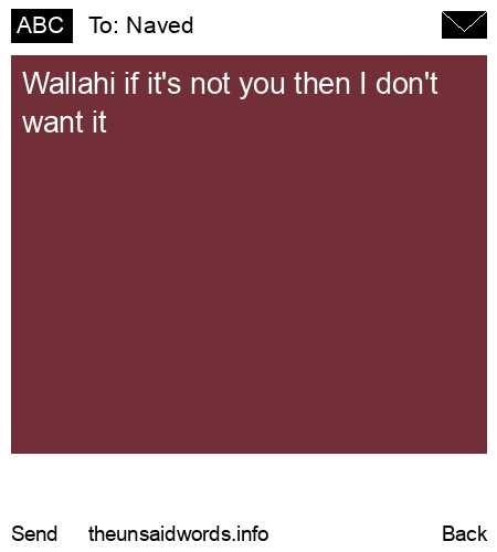 unsent message to Naved