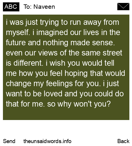 unsent message to Naveen