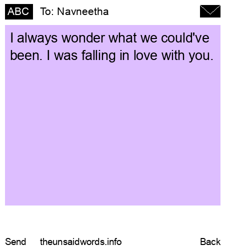 unsent message to Navneetha 