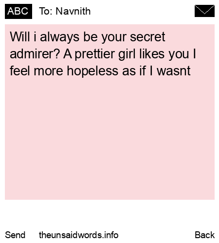 unsent message to Navnith