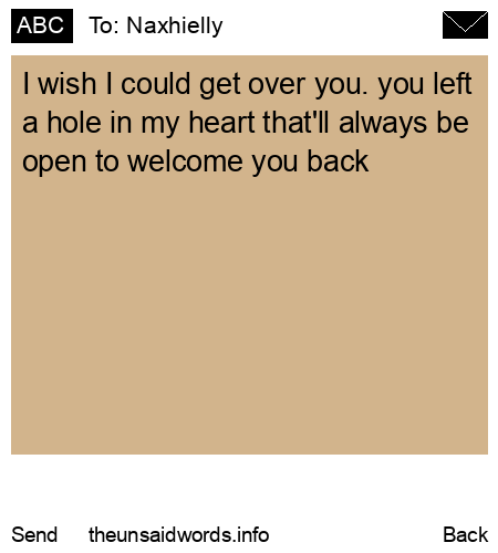 unsent message to Naxhielly