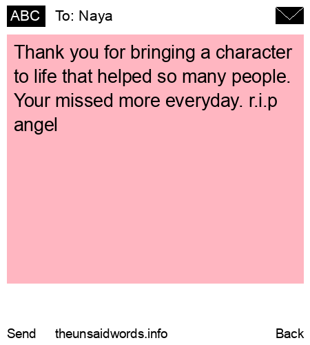 unsent message to Naya