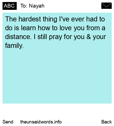 unsent message to Nayah
