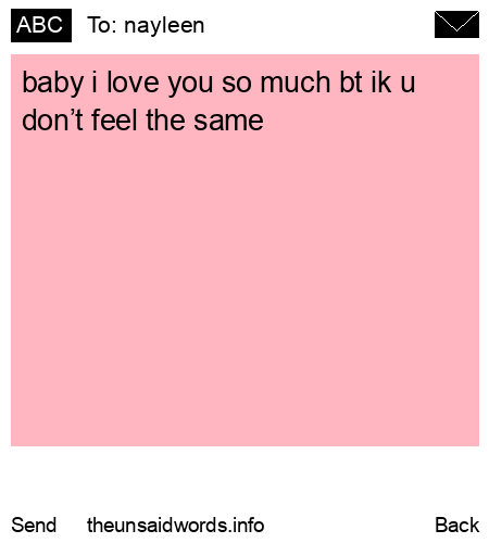 unsent message to nayleen