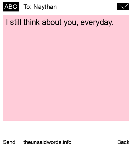 unsent message to Naythan 