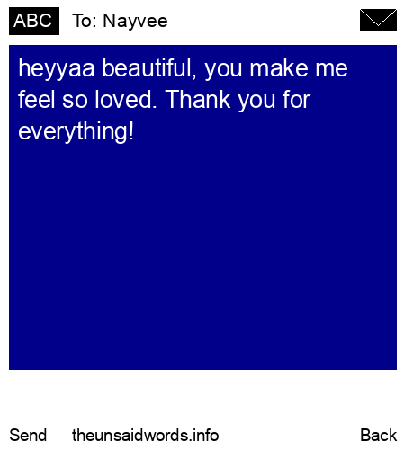 unsent message to Nayvee