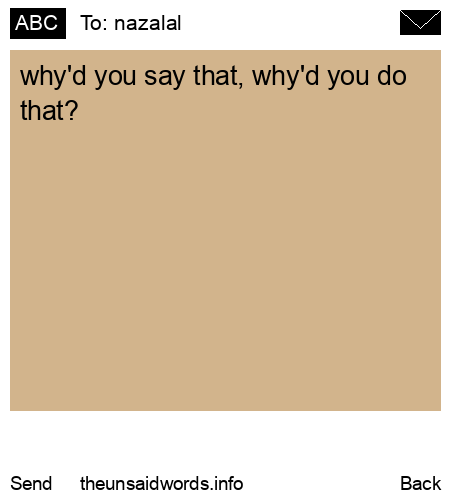 unsent message to nazalal