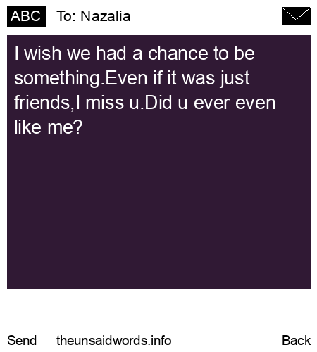 unsent message to Nazalia