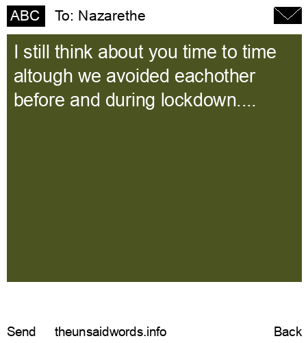 unsent message to Nazarethe