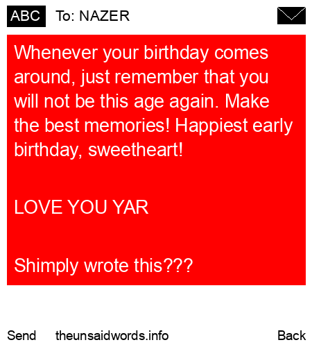 unsent message to NAZER