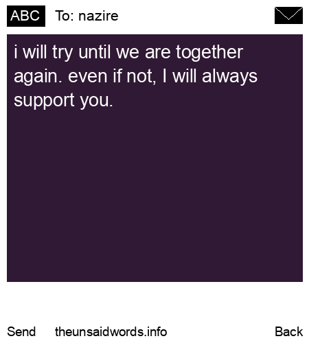 unsent message to nazire