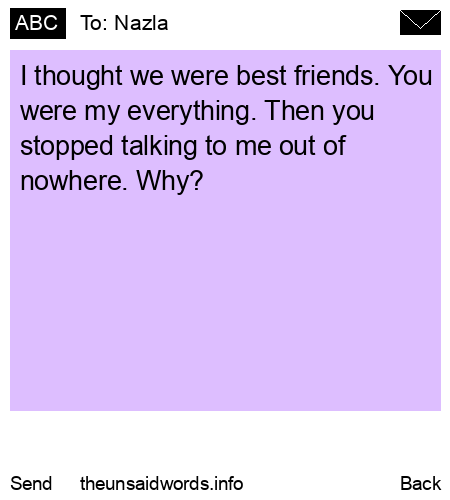 unsent message to Nazla
