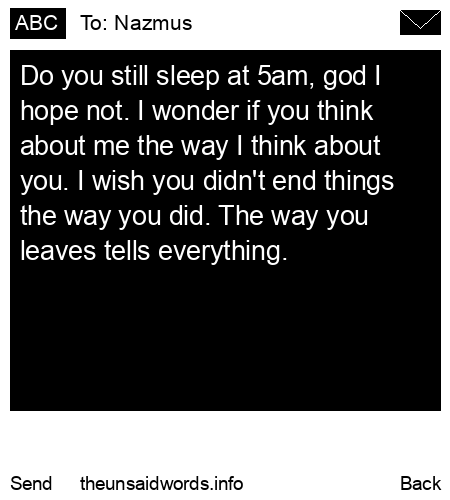 unsent message to Nazmus