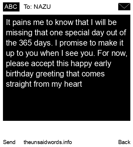 unsent message to NAZU