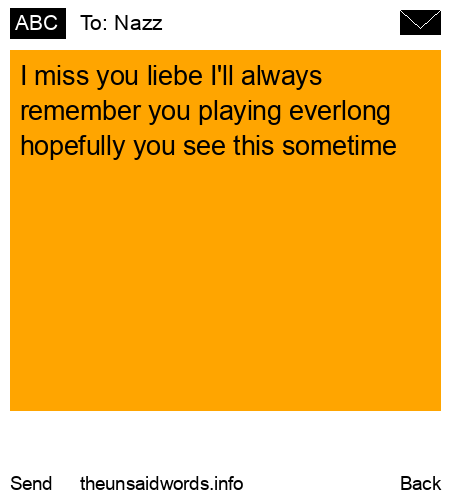 unsent message to Nazz
