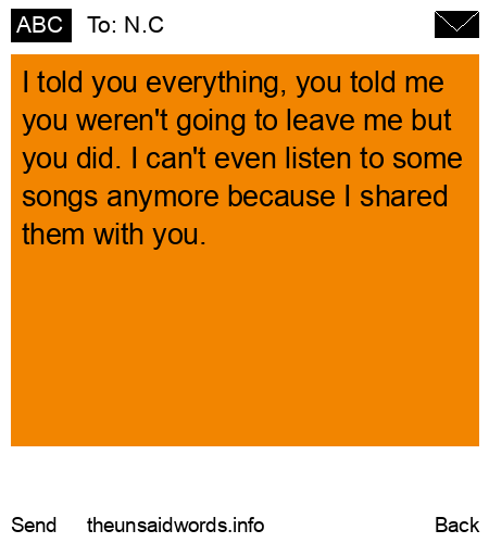 unsent message to N.C