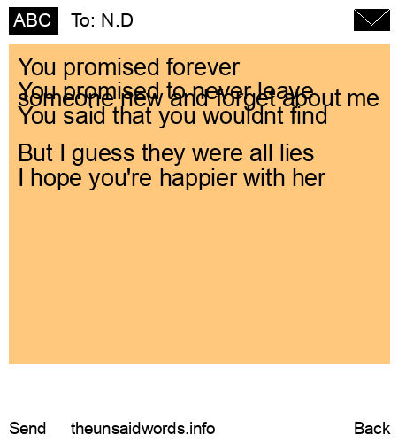 unsent message to N.D