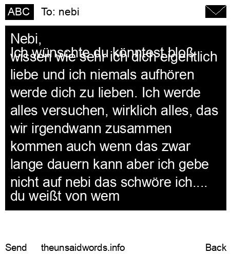 unsent message to nebi