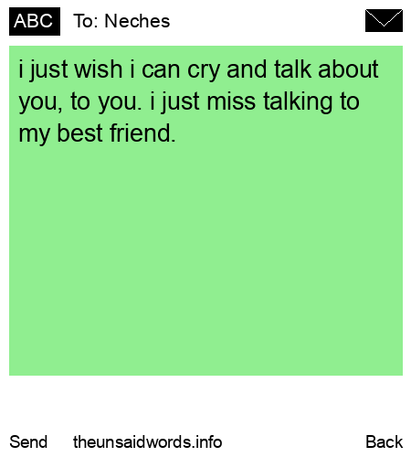 unsent message to Neches