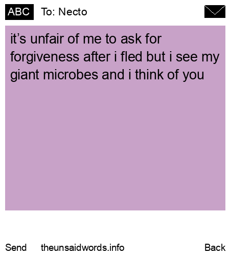 unsent message to Necto