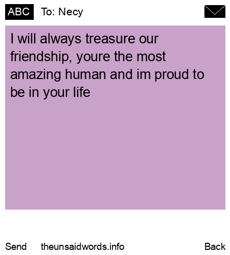 unsent message to Necy