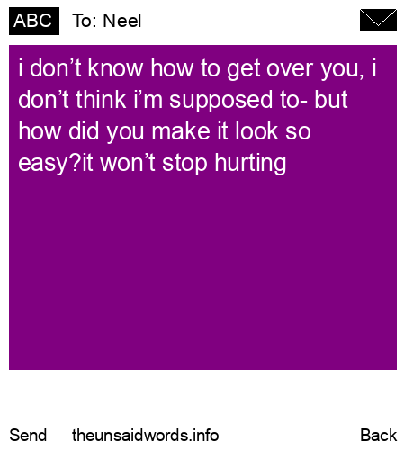 unsent message to Neel