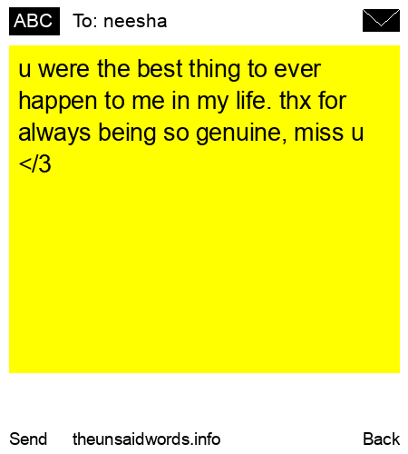 unsent message to neesha