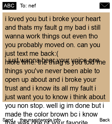unsent message to nef