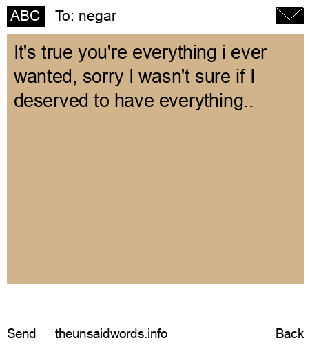 unsent message to negar