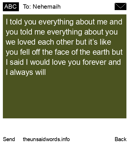 unsent message to Nehemaih