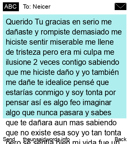 unsent message to Neicer
