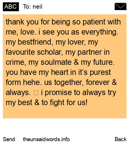 unsent message to neil