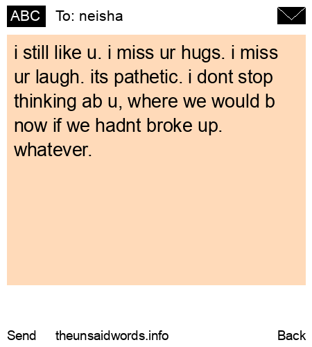 unsent message to neisha